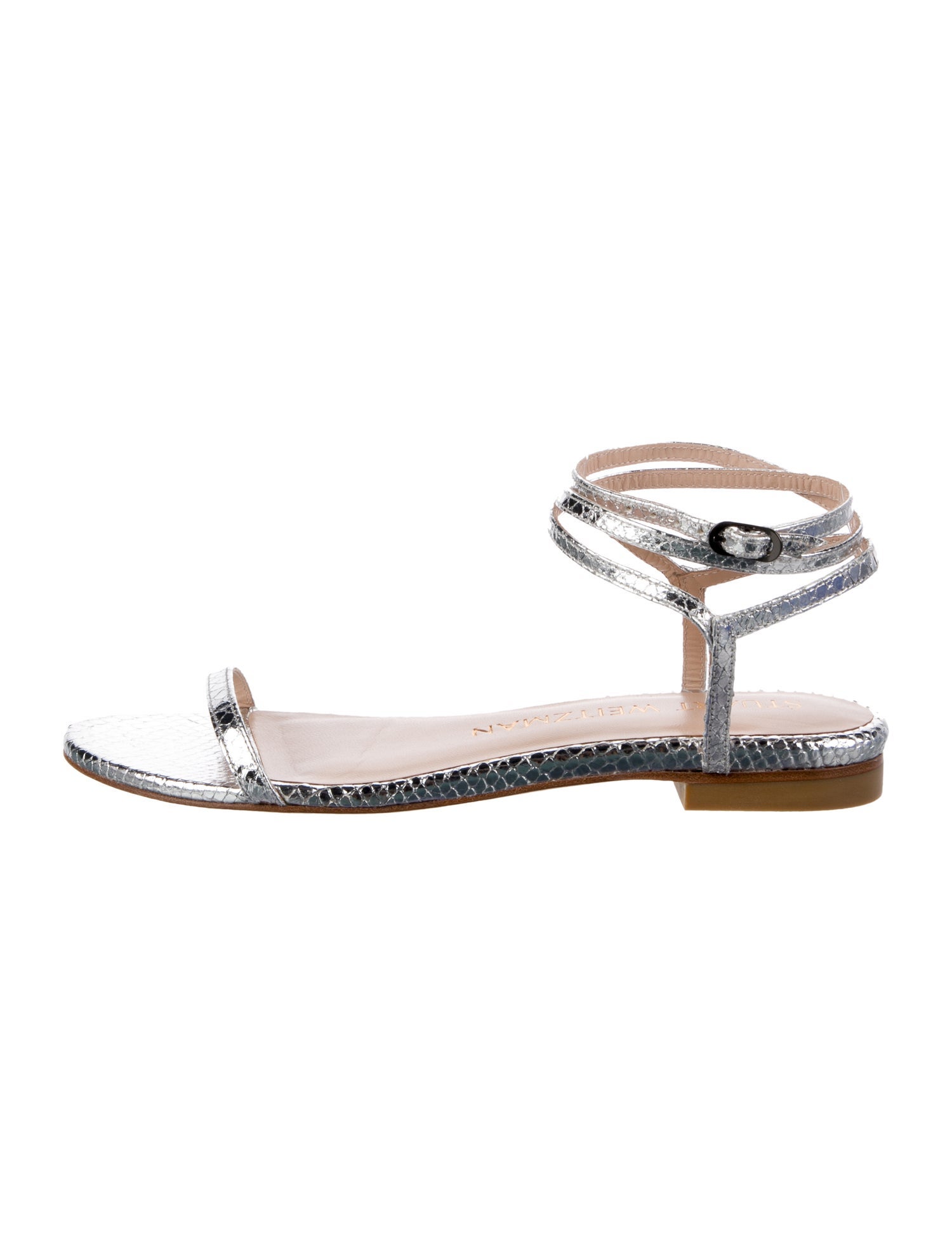 Stuart Weitzman Leather Animal Print Sandals