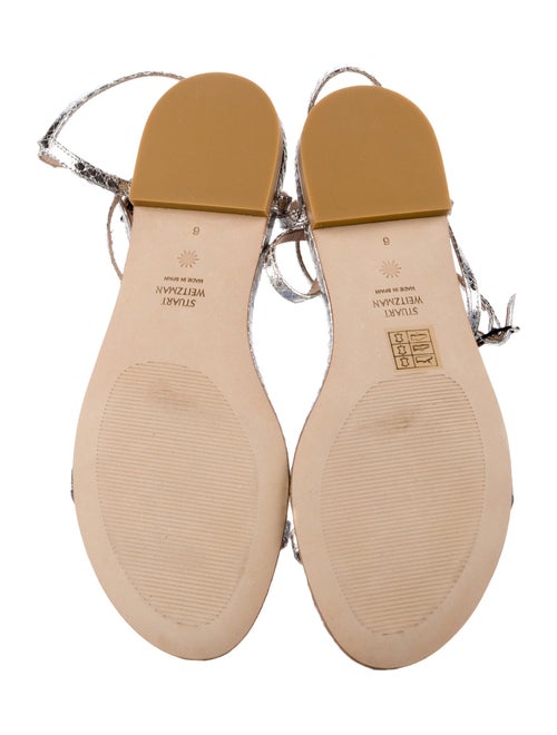 Stuart Weitzman Leather Animal Print Sandals