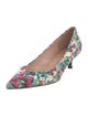 Stuart Weitzman Leather Floral Print Pumps