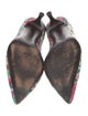 Stuart Weitzman Leather Floral Print Pumps