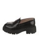 Stuart Weitzman Leather Bow Accents Loafers
