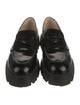 Stuart Weitzman Leather Bow Accents Loafers
