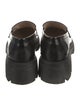 Stuart Weitzman Leather Bow Accents Loafers