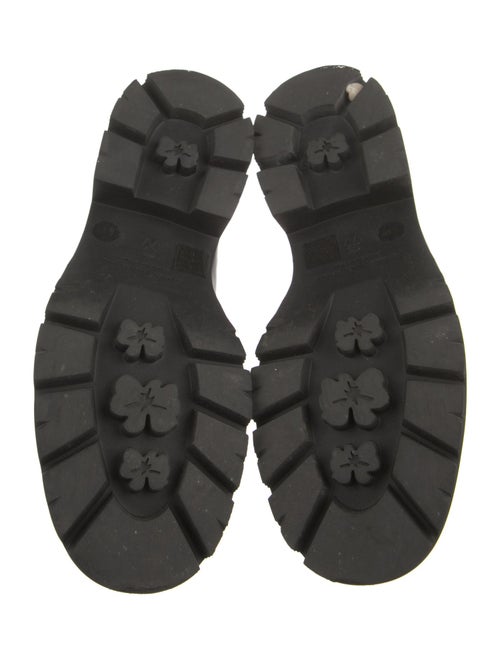 Stuart Weitzman Leather Bow Accents Loafers