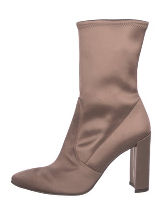 Stuart Weitzman Satin Sock Boots