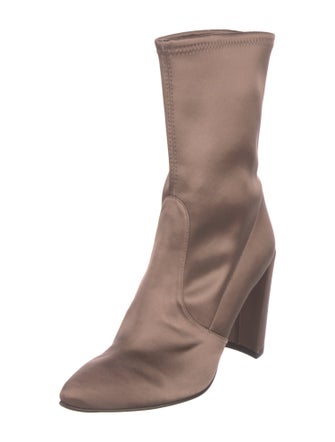 Stuart Weitzman Satin Sock Boots