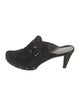 Stuart Weitzman Suede Studded Accents Mules