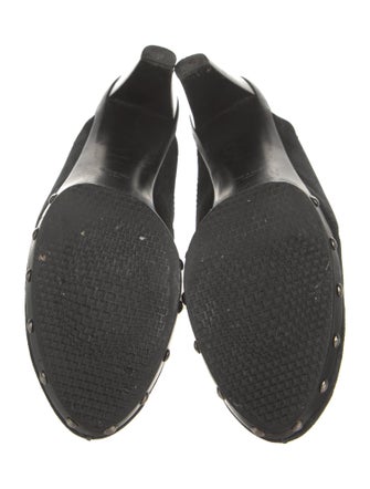 Stuart Weitzman Suede Studded Accents Mules
