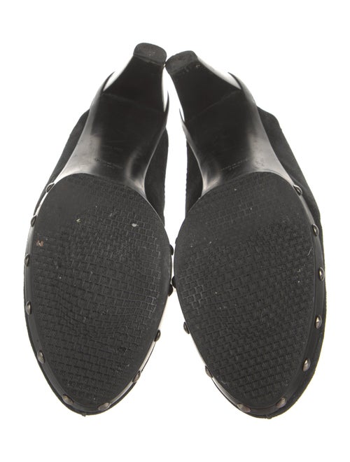 Stuart Weitzman Suede Studded Accents Mules