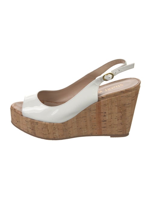 Stuart Weitzman Patent Leather Slingback Sandals