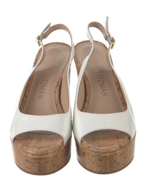 Stuart Weitzman Patent Leather Slingback Sandals