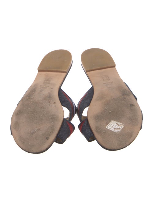 Stuart Weitzman Denim Printed Slides