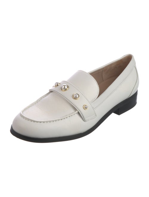 Stuart Weitzman Leather Studded Accents Loafers
