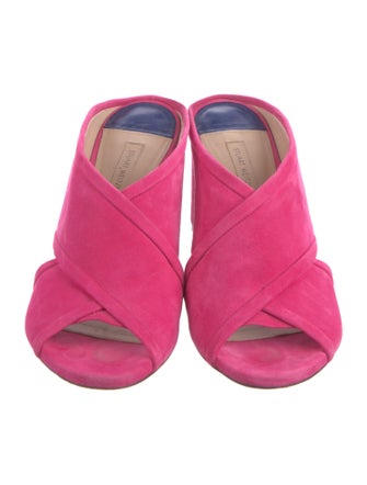 Stuart Weitzman Suede Slides