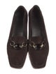 Stuart Weitzman Suede Crystal Embellishments Flats