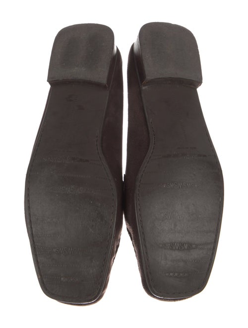Stuart Weitzman Suede Crystal Embellishments Flats