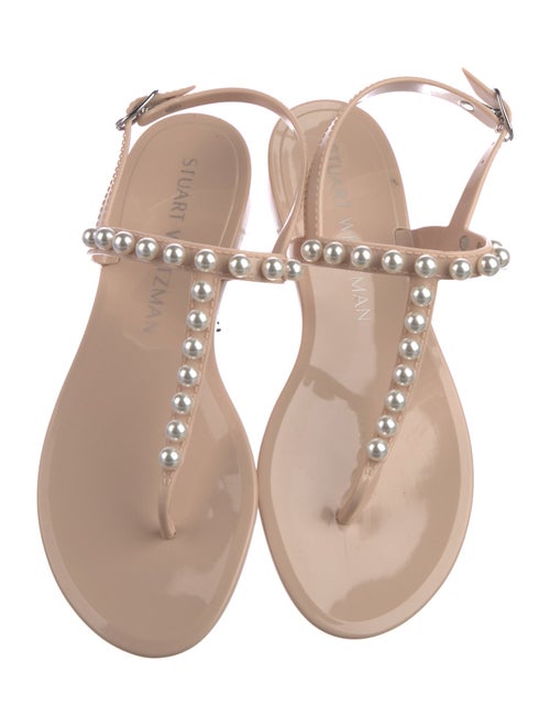 Stuart Weitzman Rubber T-Strap Sandals