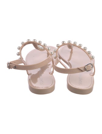 Stuart Weitzman Rubber T-Strap Sandals