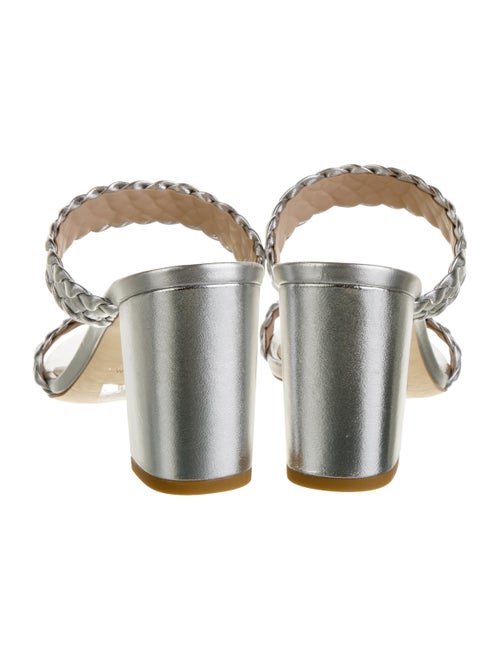 Stuart Weitzman Patent Leather Animal Print Slides