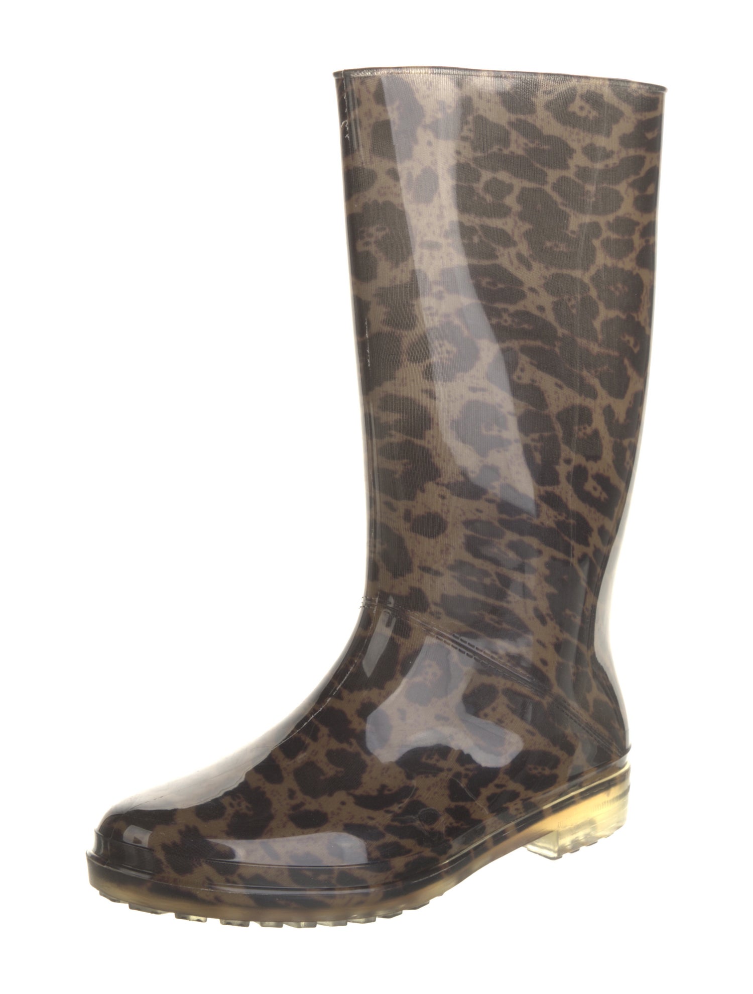 Stuart Weitzman Rubber Animal Print Rain Boots