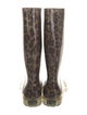 Stuart Weitzman Rubber Animal Print Rain Boots