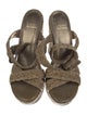 Stuart Weitzman Straw Braided Accents Espadrilles