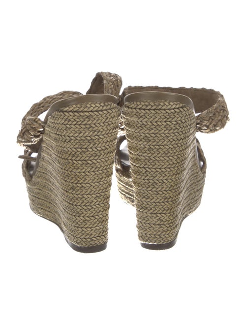 Stuart Weitzman Straw Braided Accents Espadrilles
