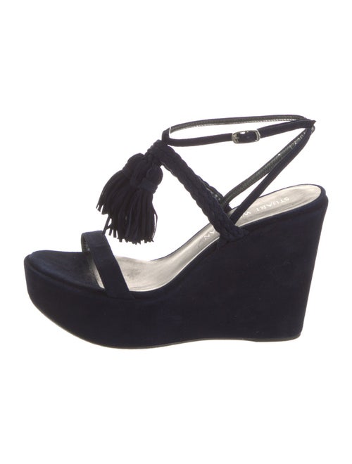 Stuart Weitzman Suede Tassel Accents Sandals