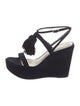 Stuart Weitzman Suede Tassel Accents Sandals