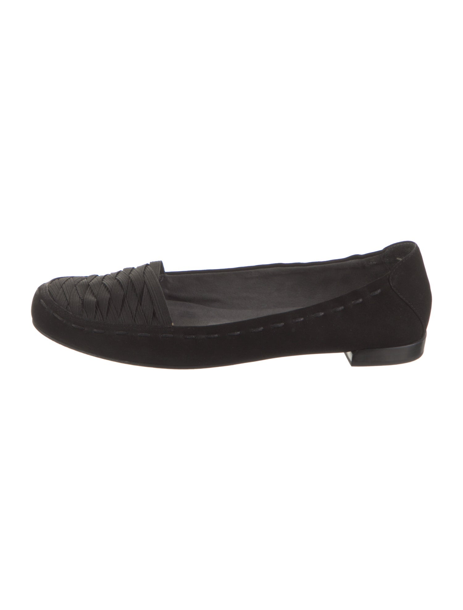 Stuart Weitzman Suede Braided Accents Loafers