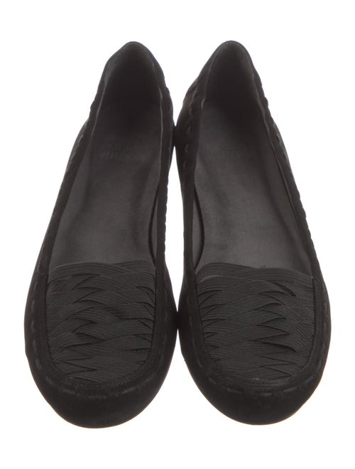 Stuart Weitzman Suede Braided Accents Loafers