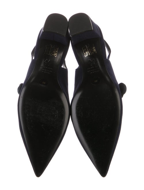 Stuart Weitzman Suede Bow Accents Slingback Pumps