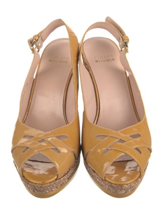 Stuart Weitzman Patent Leather Espadrilles