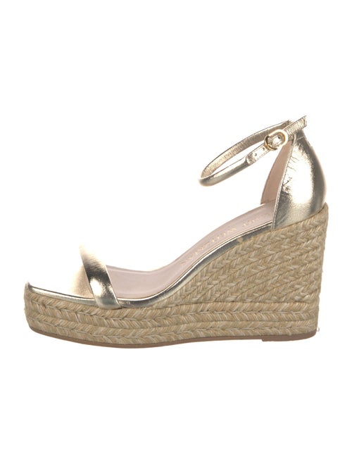 Stuart Weitzman Leather Braided Accents Espadrilles