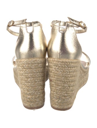 Stuart Weitzman Leather Braided Accents Espadrilles