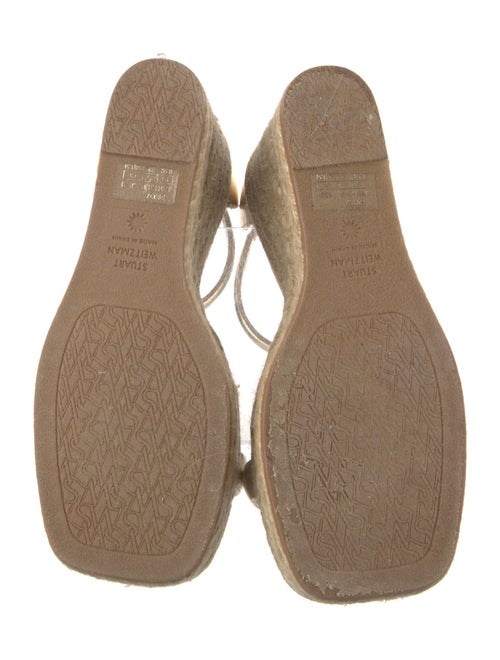 Stuart Weitzman Leather Braided Accents Espadrilles