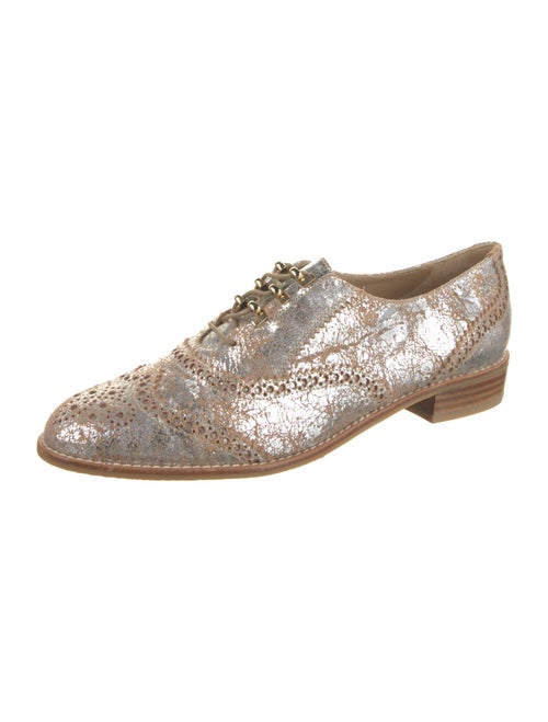 Stuart Weitzman Leather Animal Print Oxfords