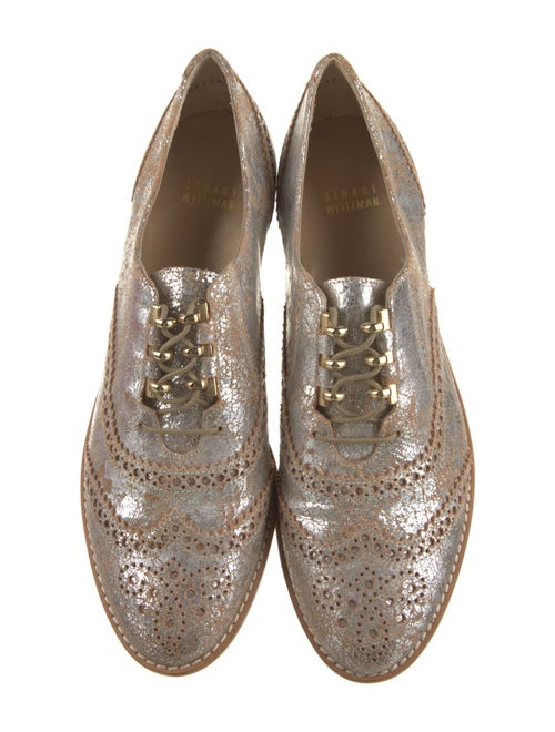 Stuart Weitzman Leather Animal Print Oxfords