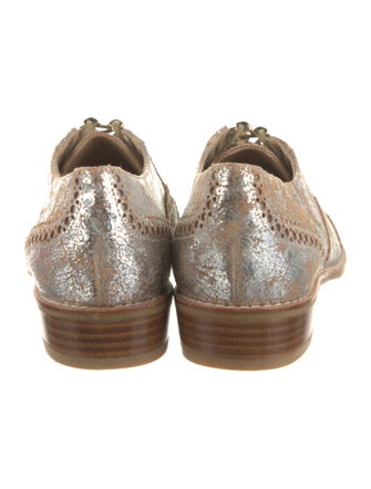 Stuart Weitzman Leather Animal Print Oxfords