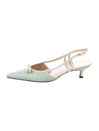 Stuart Weitzman Bow Accents Slingback Flats