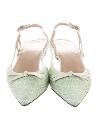 Stuart Weitzman Bow Accents Slingback Flats