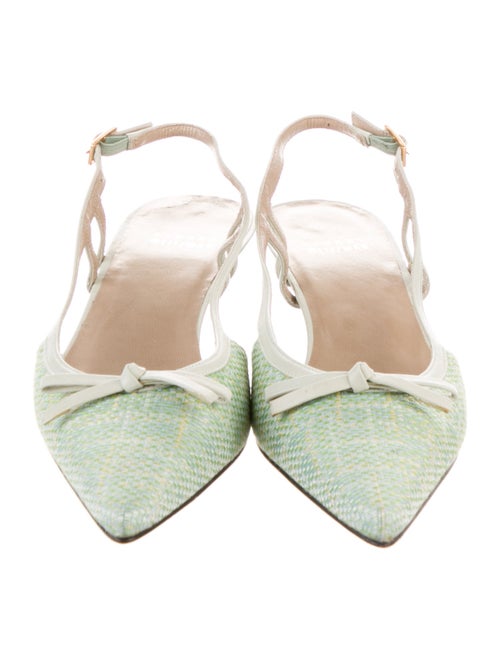 Stuart Weitzman Bow Accents Slingback Flats