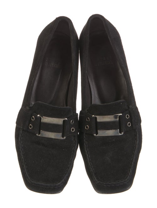 Stuart Weitzman Suede Chain-Link Accents Pumps