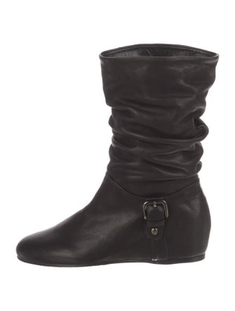 Stuart Weitzman Leather Lace-Up Boots