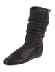 Stuart Weitzman Leather Lace-Up Boots