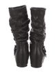 Stuart Weitzman Leather Lace-Up Boots