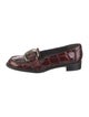 Stuart Weitzman Patent Leather Animal Print Loafers