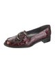 Stuart Weitzman Patent Leather Animal Print Loafers