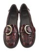 Stuart Weitzman Patent Leather Animal Print Loafers