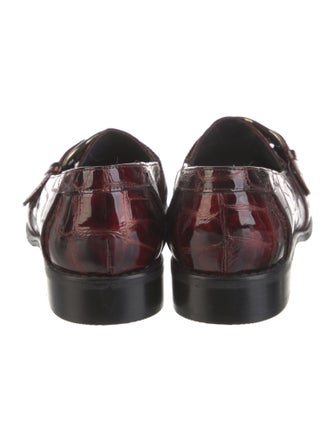 Stuart Weitzman Patent Leather Animal Print Loafers